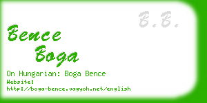 bence boga business card